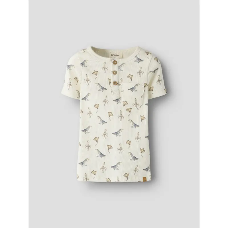 Lil'atelier Coconut Milk Sea Animals Nmmlavo Esi Ss Slim Top Lil 2
