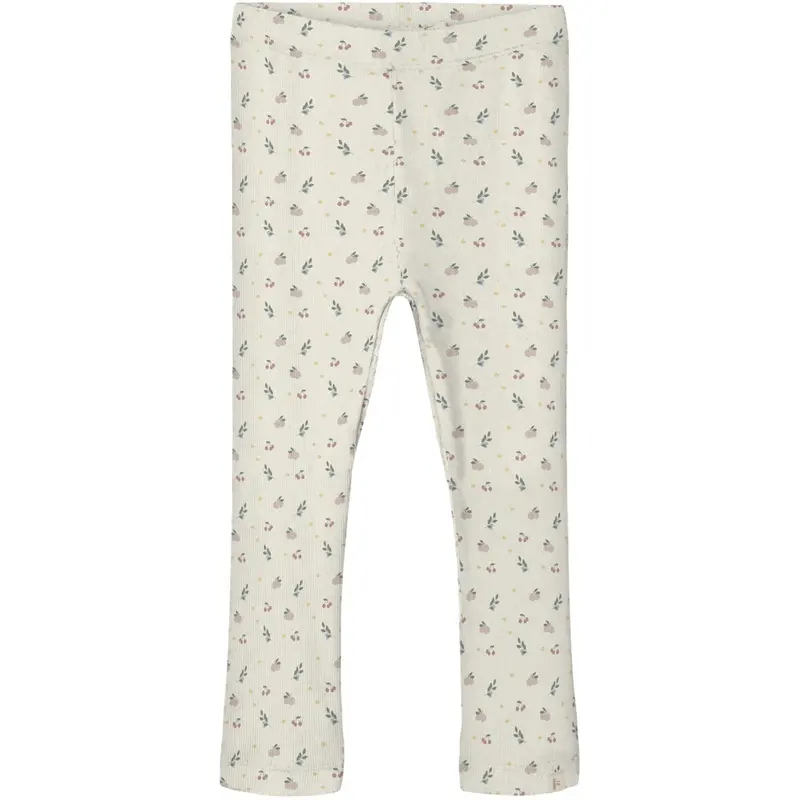 Lil'atelier Coconut Milk Small Flower Nmfgago Slim Leggings Lil Noos 1