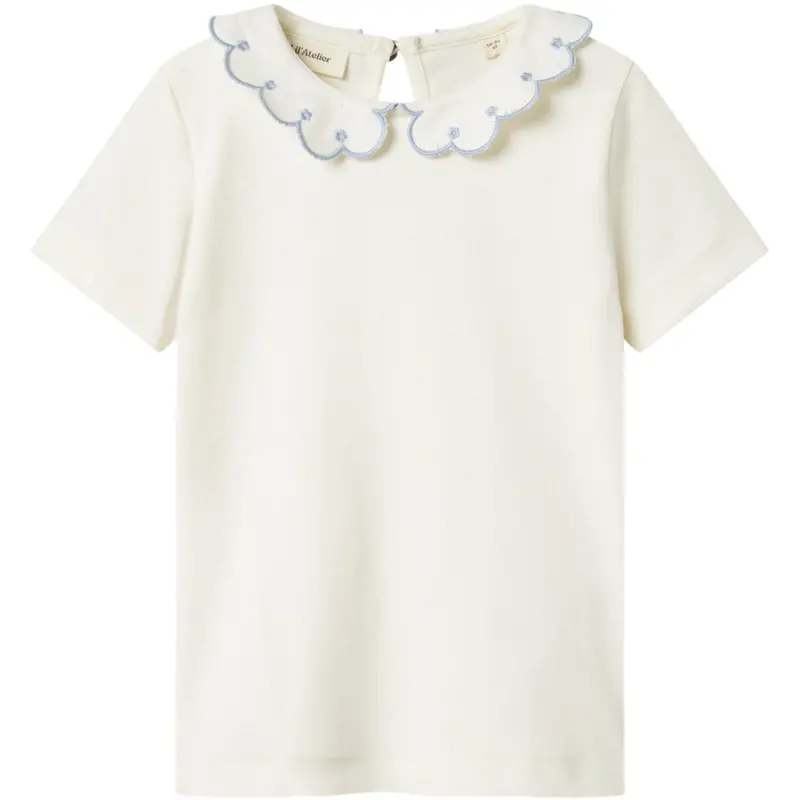 Lil'atelier Coconut Milk Zen Blue Nmffundo Ss Slim Top Lil 1