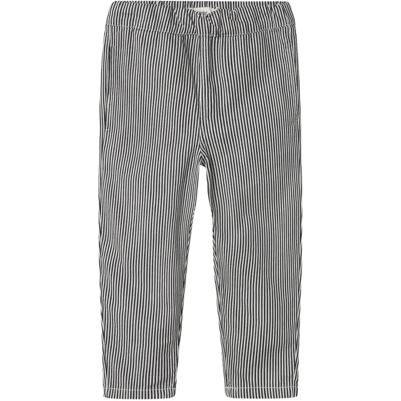 Lil'atelier Dark Blue Denim White Nmmkasper Loose Twi Pants 4021-Cm Lil 1
