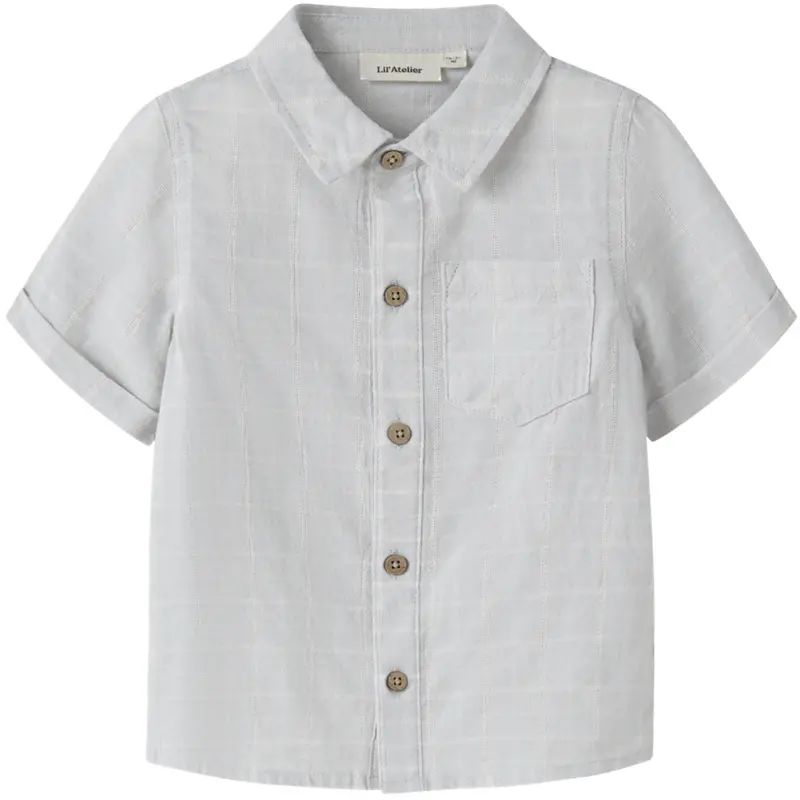 Lil'atelier Gray Dawn Coconut Milk Nmmflorentin Ss Shirt Lil 1