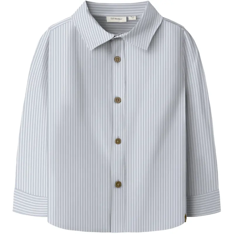 Lil'atelier Gray Dawn Nmmjesper Ls Shirt Lil 1