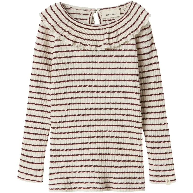 Lil'atelier Hot Chocolate Nmfosophia Ls Slim Top Lil 1