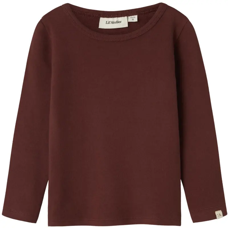 Lil'atelier Hot Chocolate Nmfthora Hir Ls Slim Top Lil 1