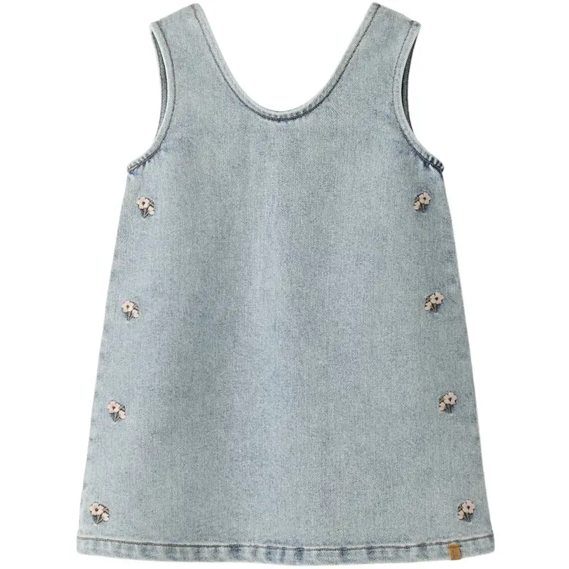 Lil'atelier Medium Blue Denim Flower Emb Nmfdarlee Doa Dnm Spencer 4499-Se Lil 1