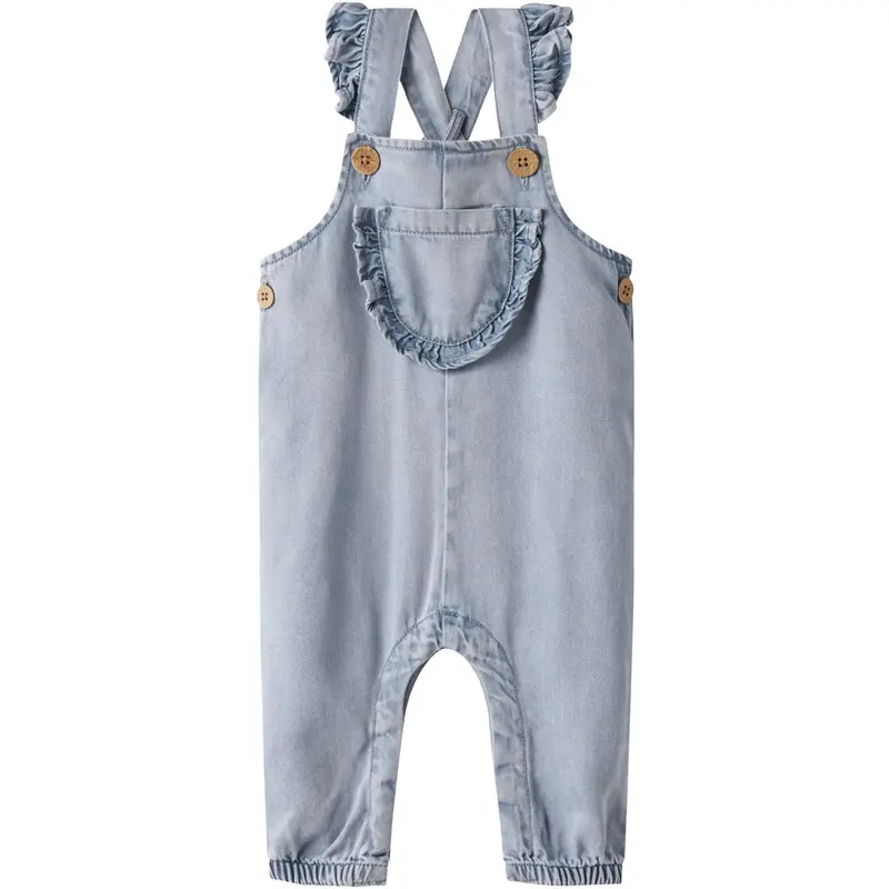 Lil'atelier Medium Blue Denim Holly Loose Overall 1