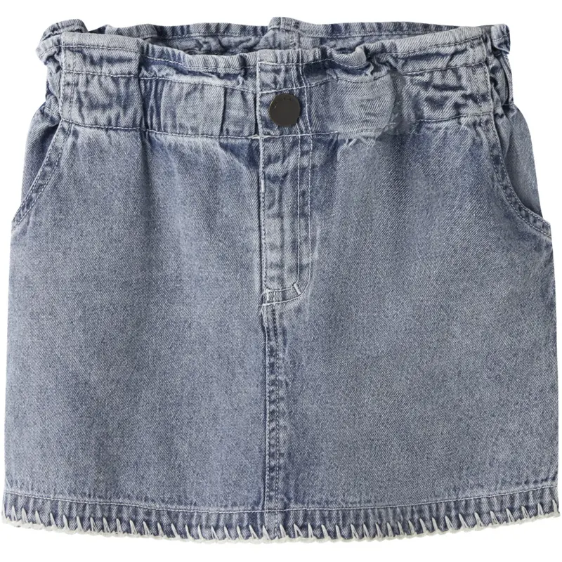 Lil'atelier Medium Blue Denim Nmffunda Loose Dnm Skirt 5552-Fd Lil 1