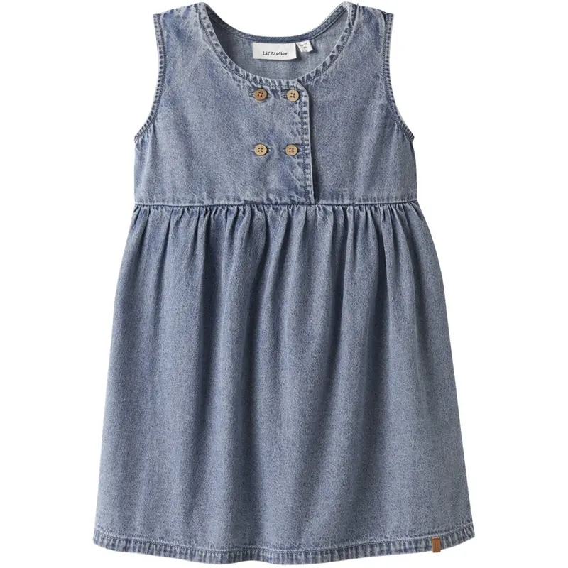 Lil'atelier Medium Blue Denim Nmftaya Sl Dnm Spencer 1166-Fd Lil 1