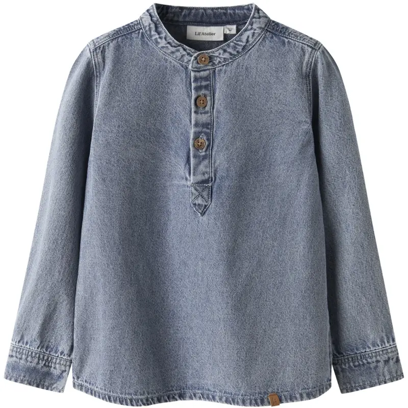 Lil'atelier Medium Blue Denim Nmmtaya Ls Loose Dnm Shirt 1166-Fd Lil 1