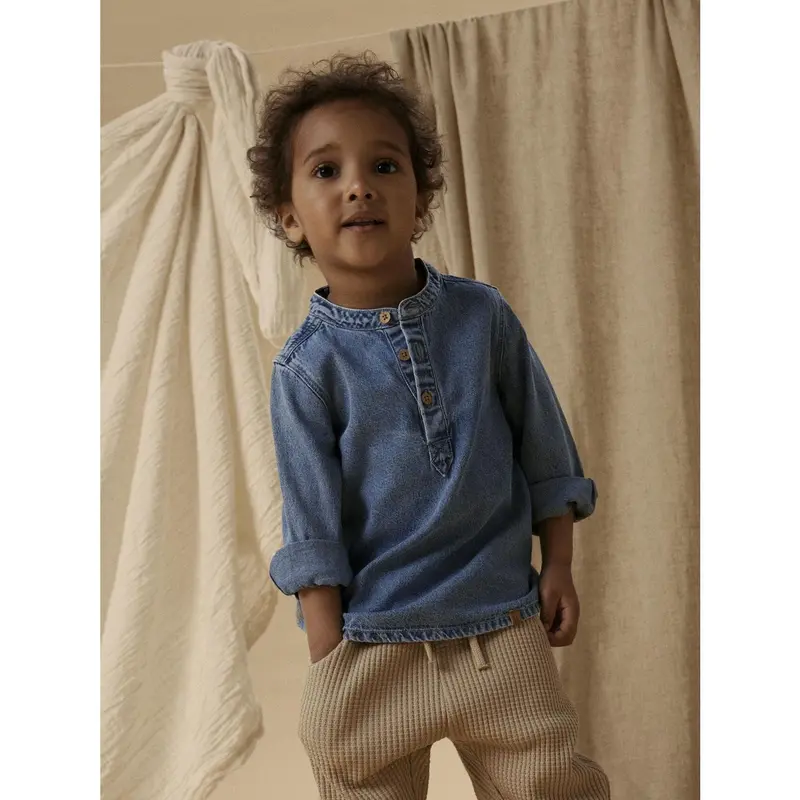 Lil'atelier Medium Blue Denim Nmmtaya Ls Loose Dnm Shirt 1166-Fd Lil 3