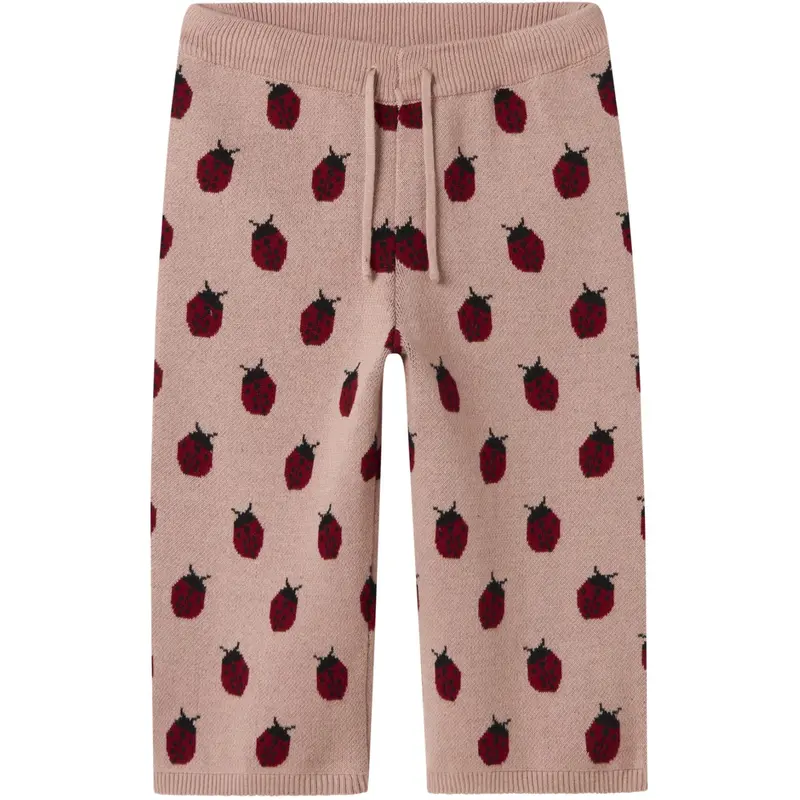 Lil'atelier Misty Rose Nmflulio Wide Knit Ancle Pants Lil 1