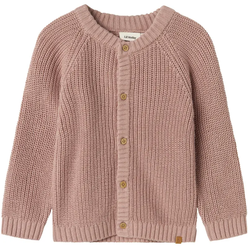 Lil'atelier Misty Rose Nmnemlen Lin Ls Knit Card Lil Noos 1