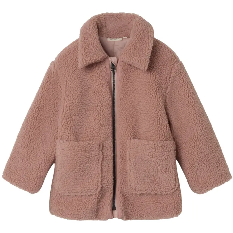 Lil'atelier Misty Rose Nmnnalo Long Sherpa Jkt Solid Lil 1