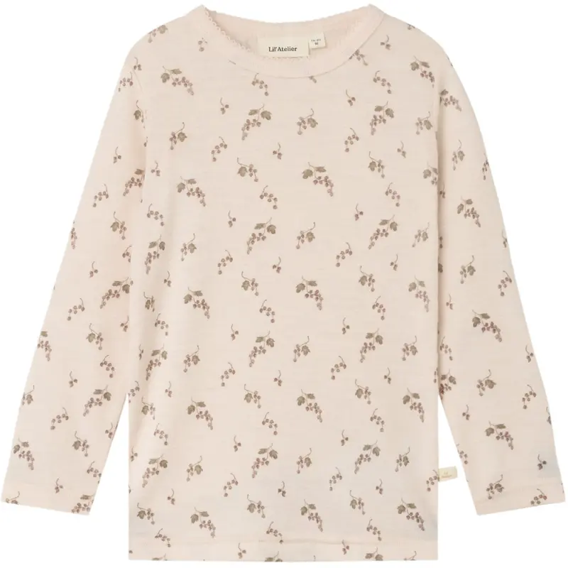 Lil'atelier Morganite Berry Nmfnoel Nia Wool Ls Slim Top Lil 1