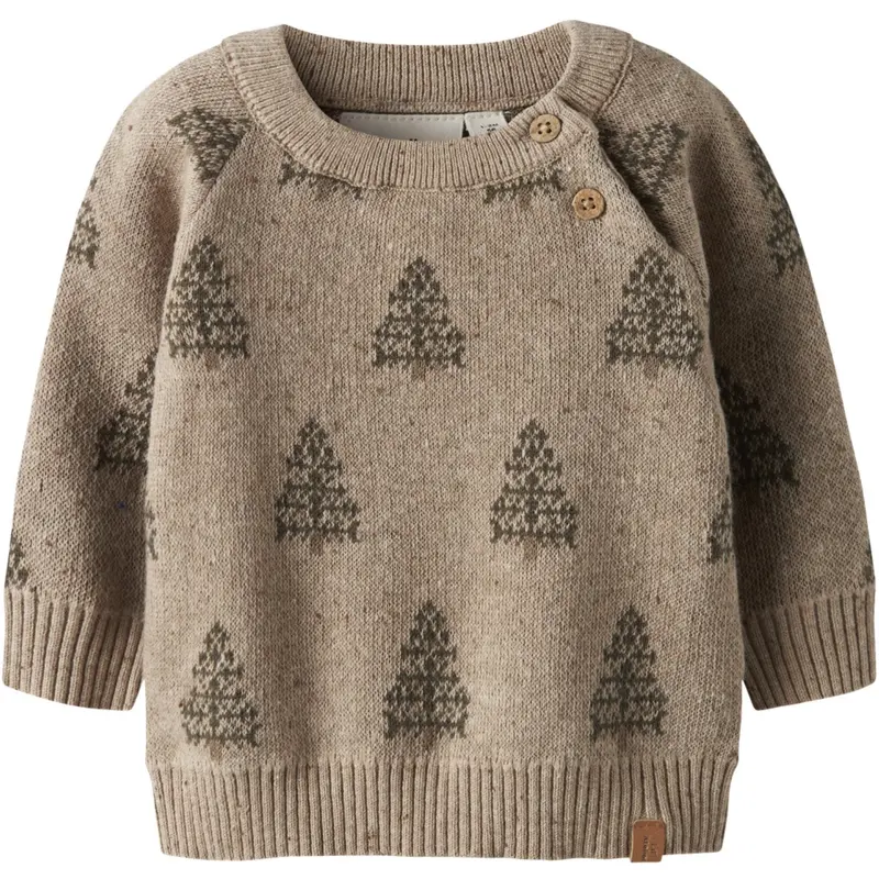 Lil'atelier Oxford Tan Nbngalto Bob Ls Knit Lil 1
