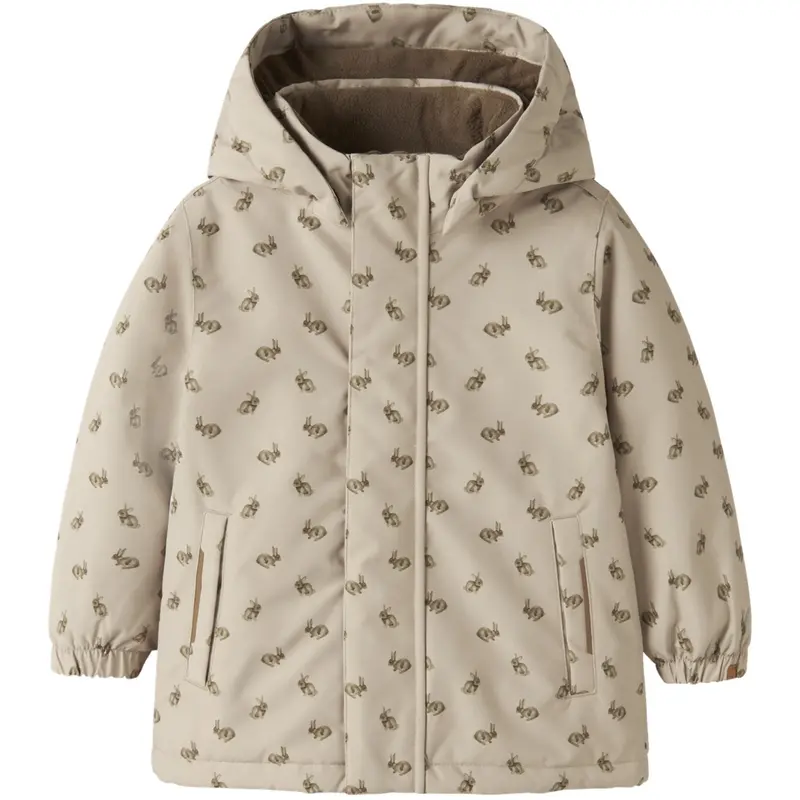 Lil'atelier Oxford Tan Rabbit Nmflasnow10 Jkt Fo Aop1 Lil 1