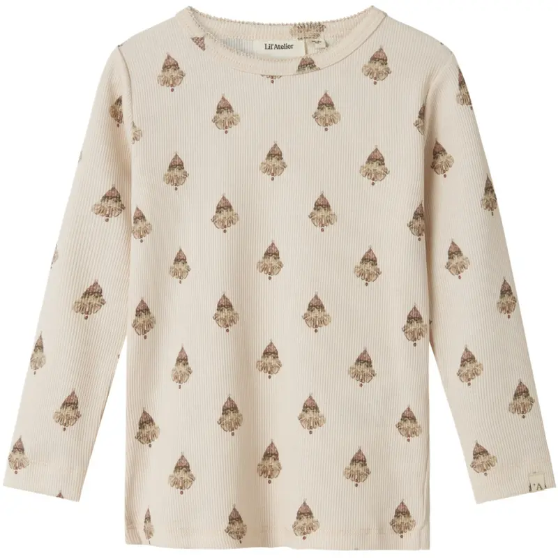 Lil'atelier Pastel Parchment Nmflavo Eva Ls Slim Top Lil 1