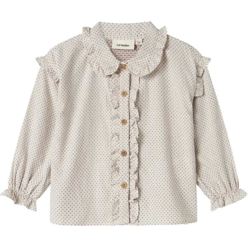 Lil'atelier Pastel Parchment Nmfolena Ls Loose Shirt Lil 1