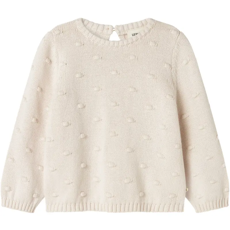 Lil'atelier Pastel Parchment Nmngable Ls Loose Knit Lil 1