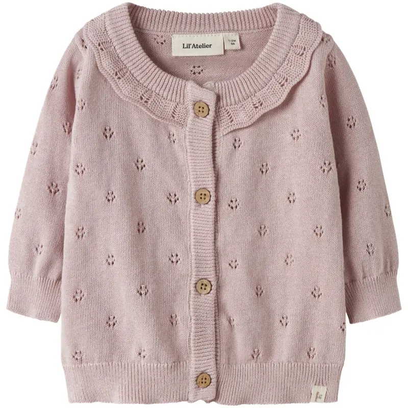 Lil'atelier Peach Whip Melange Nbfdorina Ls Knit Card Lil 1