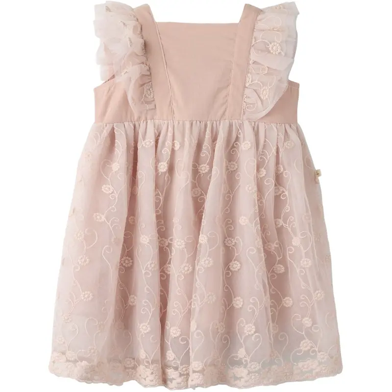 Lil'atelier Peach Whip Nmffeya Sl Tulle Dress Lil 1