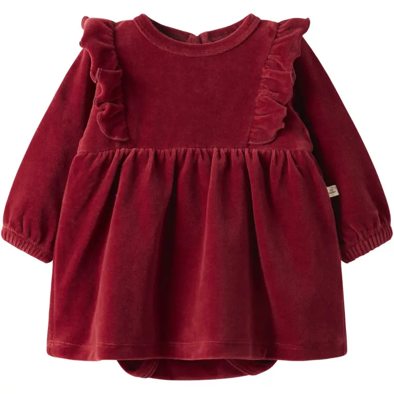 Lil'atelier Red Dahlia Nbfsaga Sag Ls Body Dress Lil 1