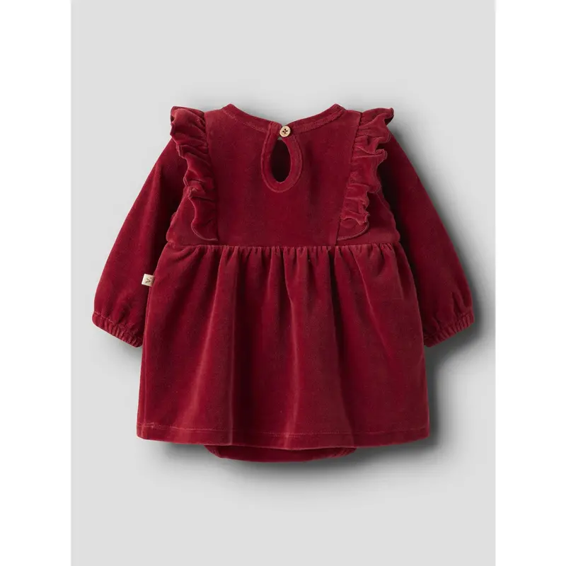 Lil'atelier Red Dahlia Nbfsaga Sag Ls Body Dress Lil 2