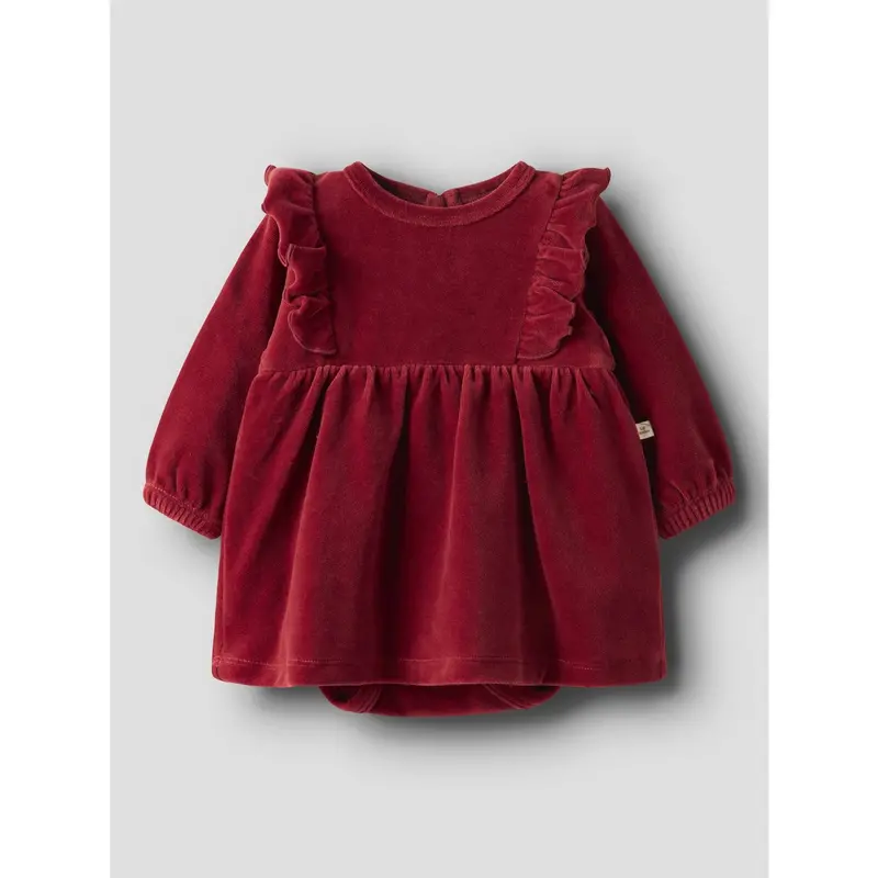 Lil'atelier Red Dahlia Nbfsaga Sag Ls Body Dress Lil 3
