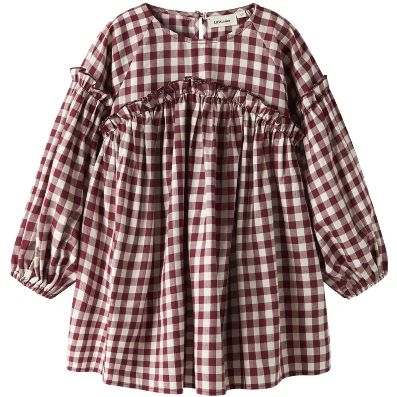 Lil'atelier Red Dahlia Nmfrio Ls Loose Dress Lil 1
