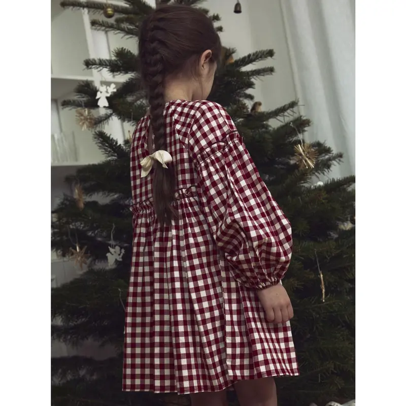 Lil'atelier Red Dahlia Nmfrio Ls Loose Dress Lil 3