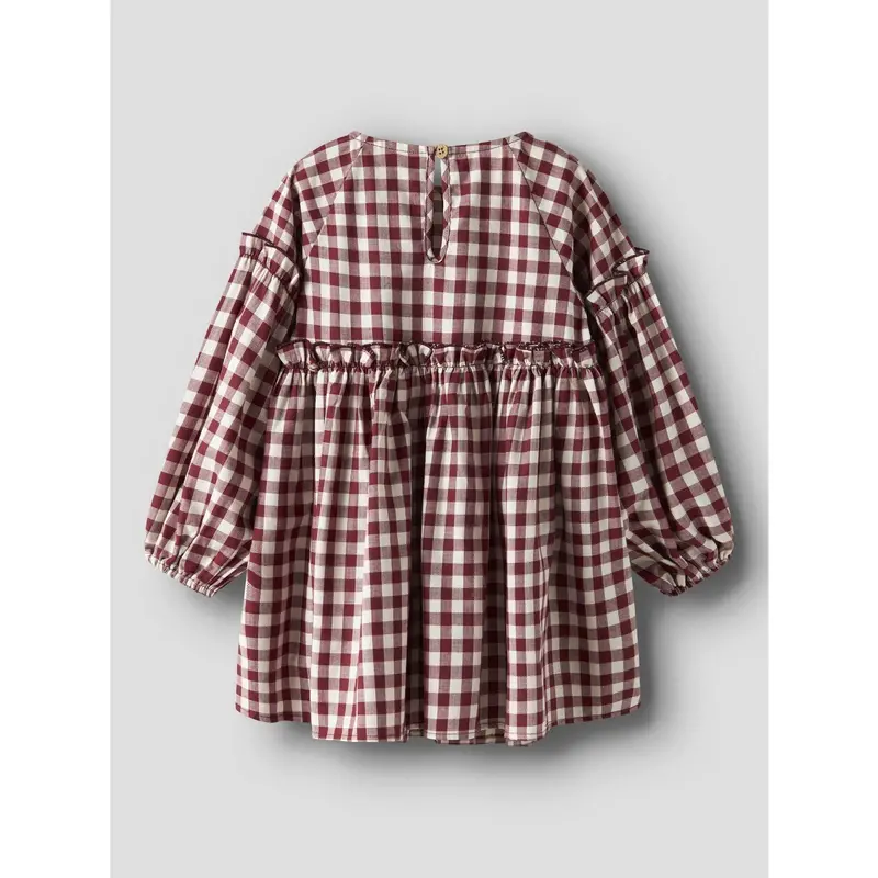 Lil'atelier Red Dahlia Nmfrio Ls Loose Dress Lil 4