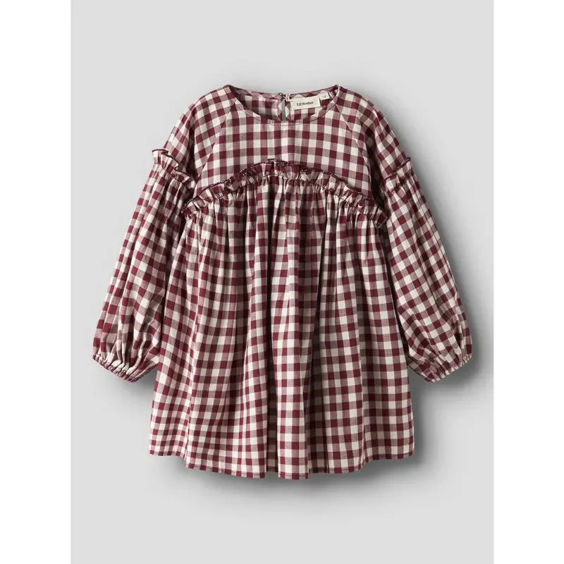 Lil'atelier Red Dahlia Nmfrio Ls Loose Dress Lil 5