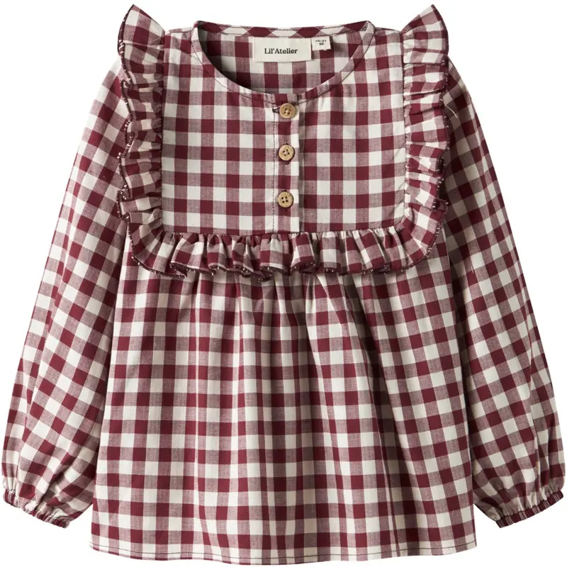 Lil'atelier Red Dahlia Nmfrio Ls Loose Shirt Lil 1