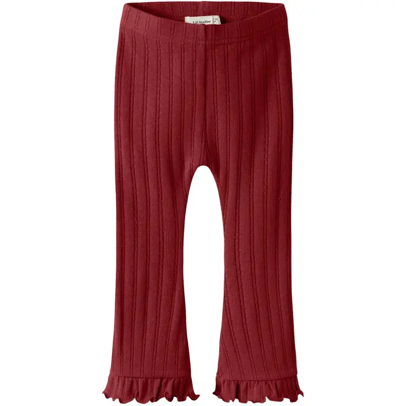 Lil'atelier Red Dahlia Nmfrita Sig Bootcut Leggings Lil 1