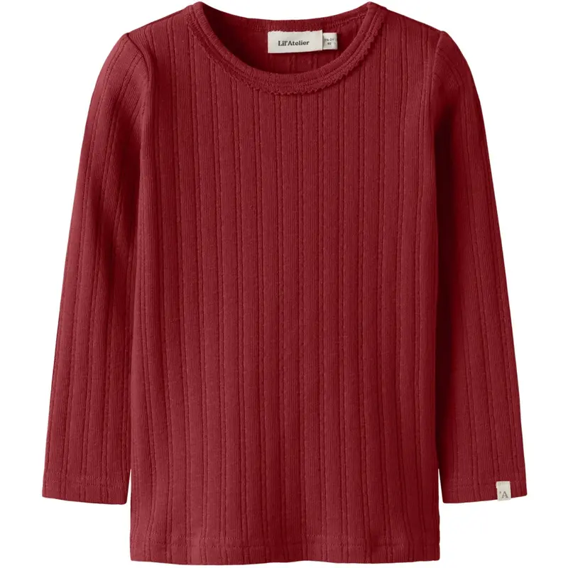 Lil'atelier Red Dahlia Nmfrita Sig Ls Slim Top Lil 1