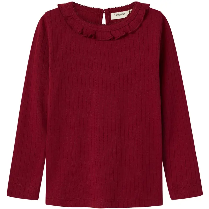 Lil'atelier Red Dahlia Rachel Nim Slim Blouse 1