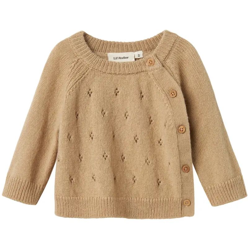 Lil'atelier Safari Melange Nbnnalio Ls Wrap Knit Lil 1