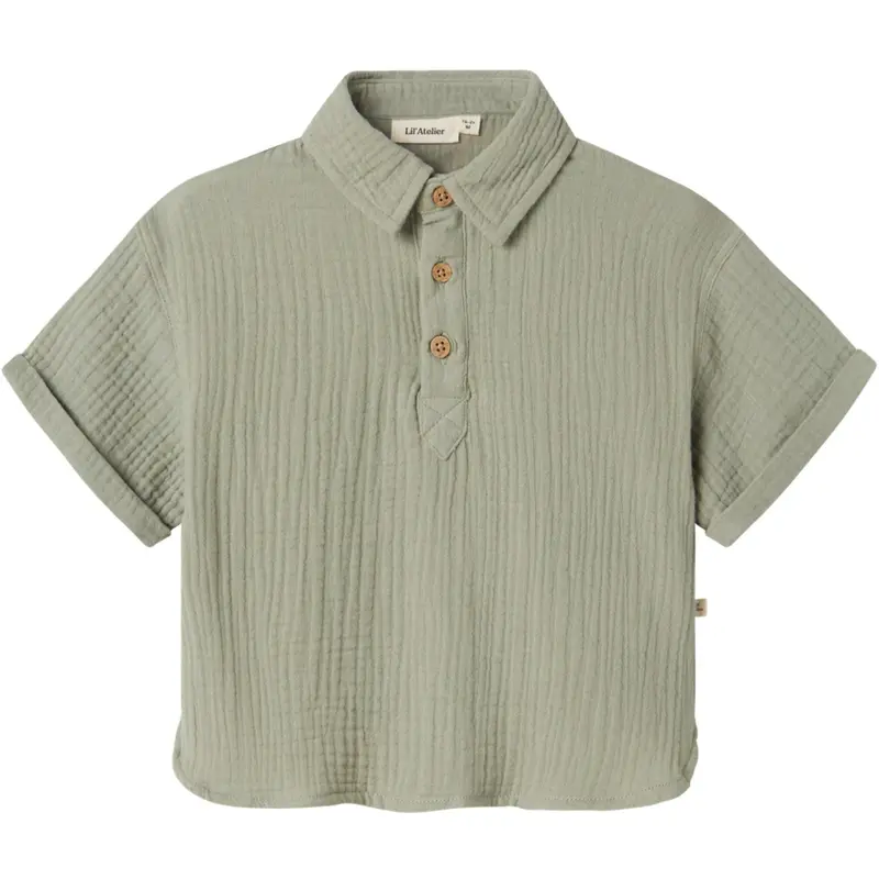 Lil'atelier Seagrass Janu Loose Shirt 1