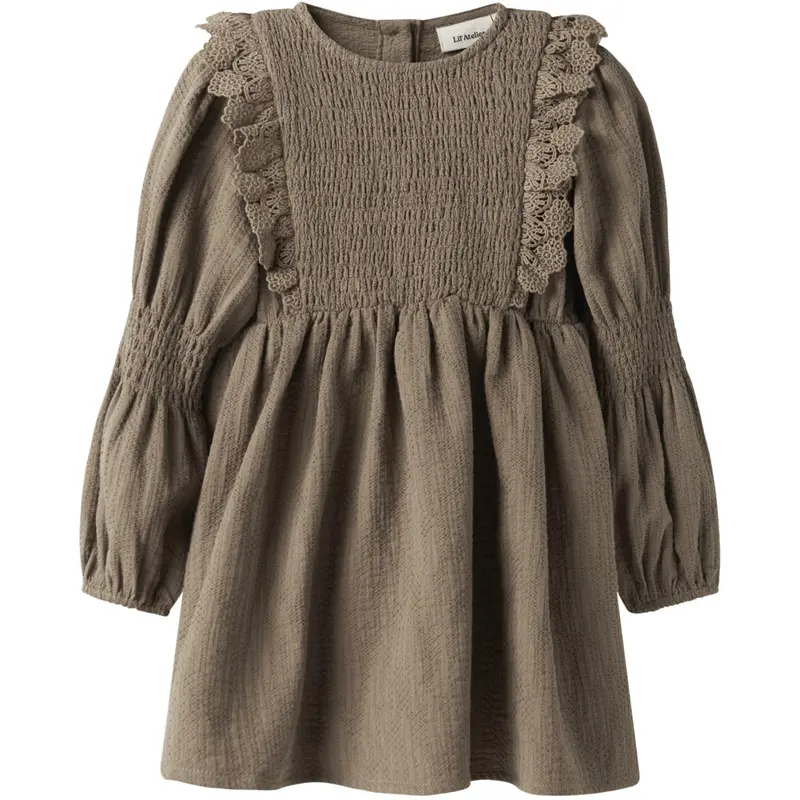 Lil'atelier Sepia Tint Nmfrosita Liu Ls Dress Lil 1