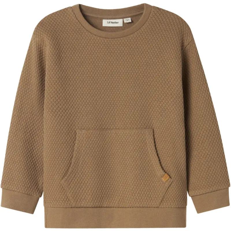 Lil'atelier Sepia Tint Nmmnoello Ls Loose Sweat Lil 1