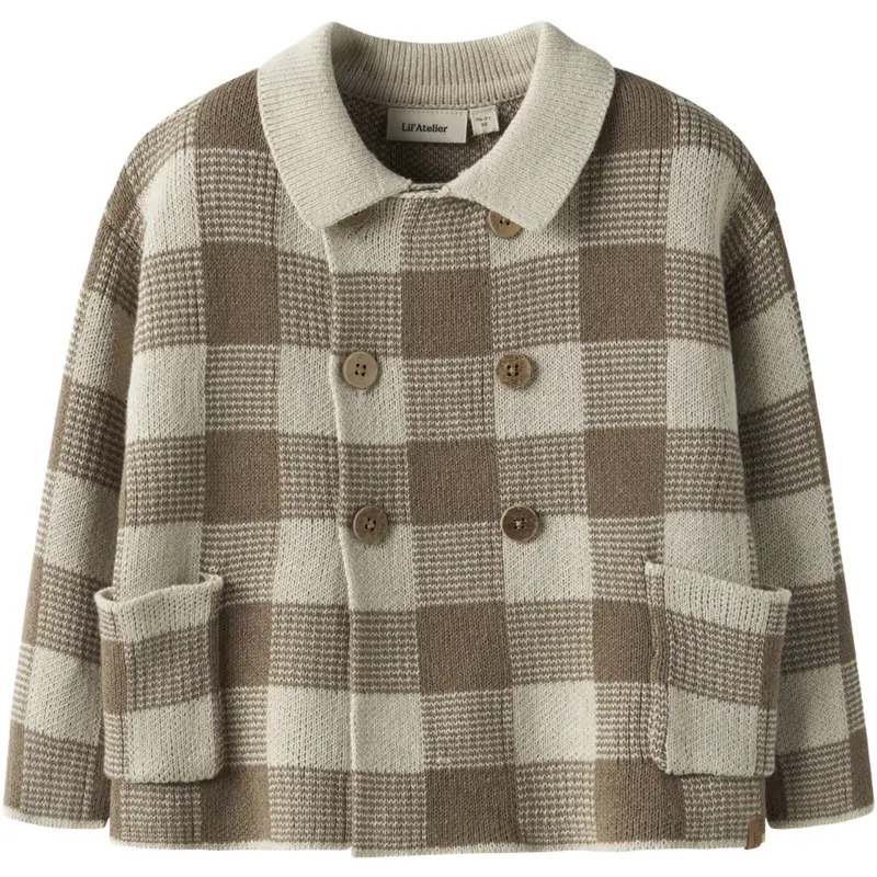 Lil'atelier Sepia Tint Nmmrobo Ls Loose Knit Card Lil 1