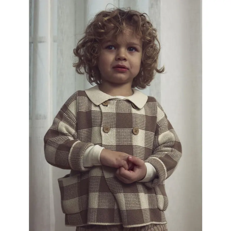 Lil'atelier Sepia Tint Nmmrobo Ls Loose Knit Card Lil 3