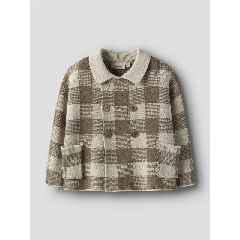 Lil'atelier Sepia Tint Nmmrobo Ls Loose Knit Card Lil 5