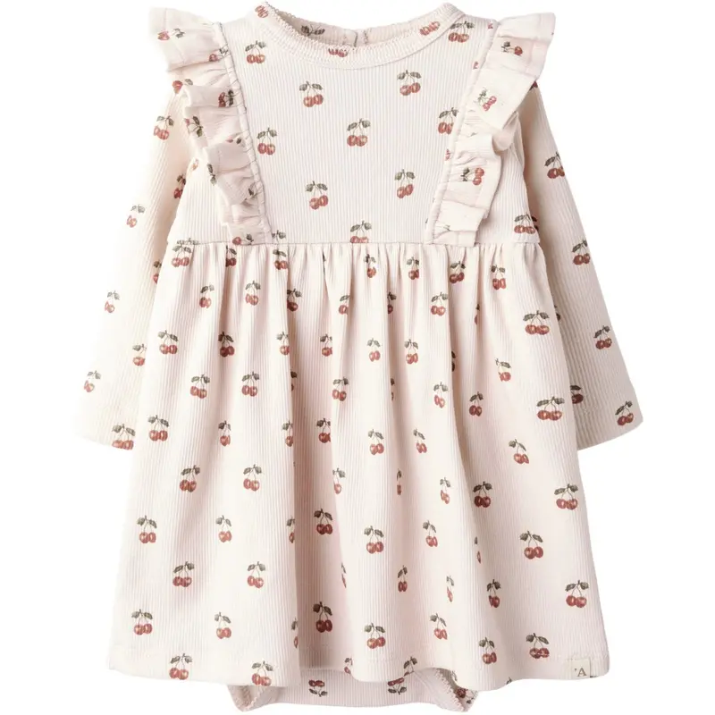 Lil'atelier Silver Peony Cherry Nbflavo Ena Ls Reg Body Dress 1