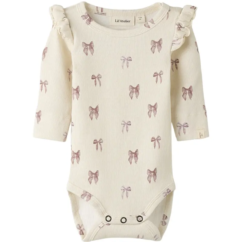 Lil'atelier Turtledove Bow Nbfgavo Eko Ls Slim Body Lil Noos 1