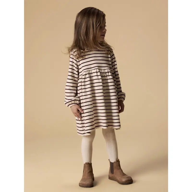 Lil'atelier Turtledove Catawba Grape Nmflimia Ls Loose Dress Lil 2