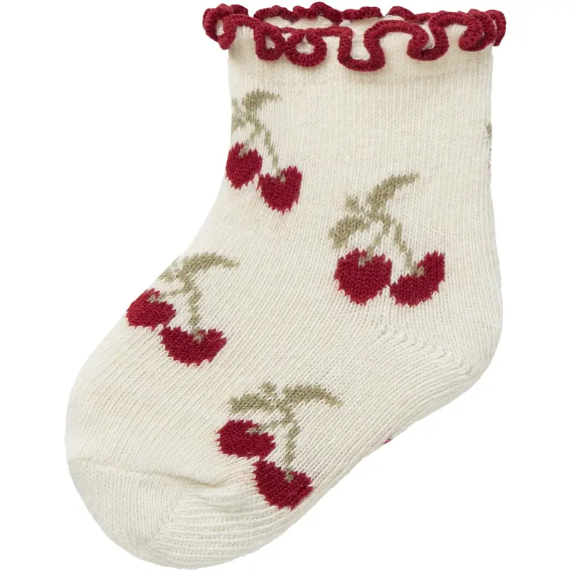 Lil'atelier Turtledove Cherry Darlene Socks 1