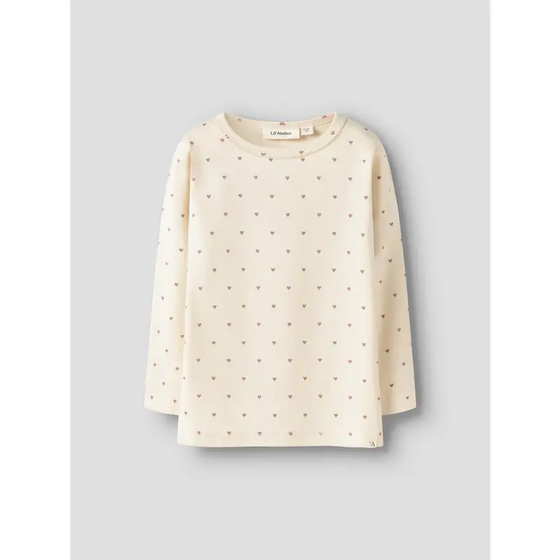Lil'atelier Turtledove Heart Nmflalo Tig Ls Slim Top Lil 3