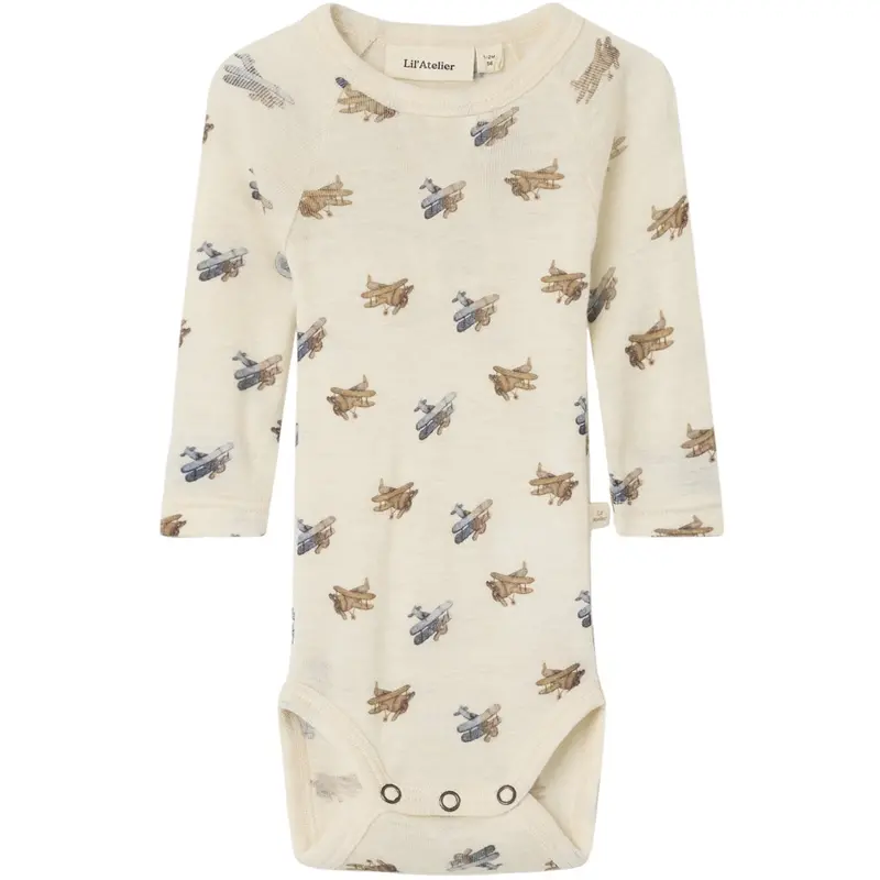 Lil'atelier Turtledove Melange Nbmnalu Wo/Mo Ls Slim Body Lil Noos 1