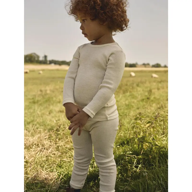 Lil'atelier Turtledove Melange Nmnnalu Rib Wo/Mo Slim Leggings Lil 2
